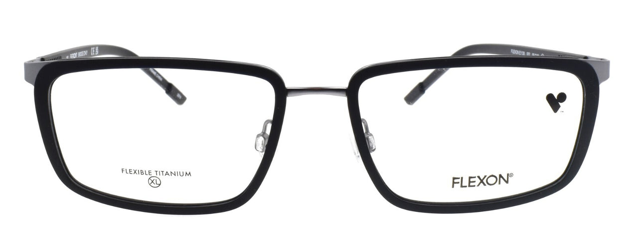 Flexon E1138 002 XL Men's Eyeglasses Matte Black 56-18-150 Flexible Titanium