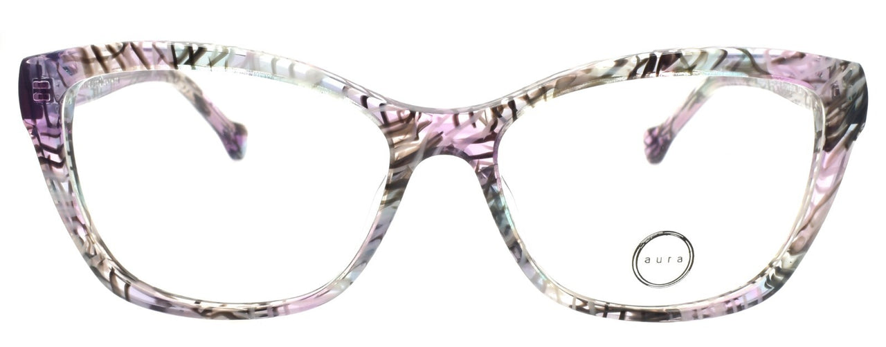 Aura Whimsical Women's Eyeglasses Frames Acetate 54-15-140 Purple Blue