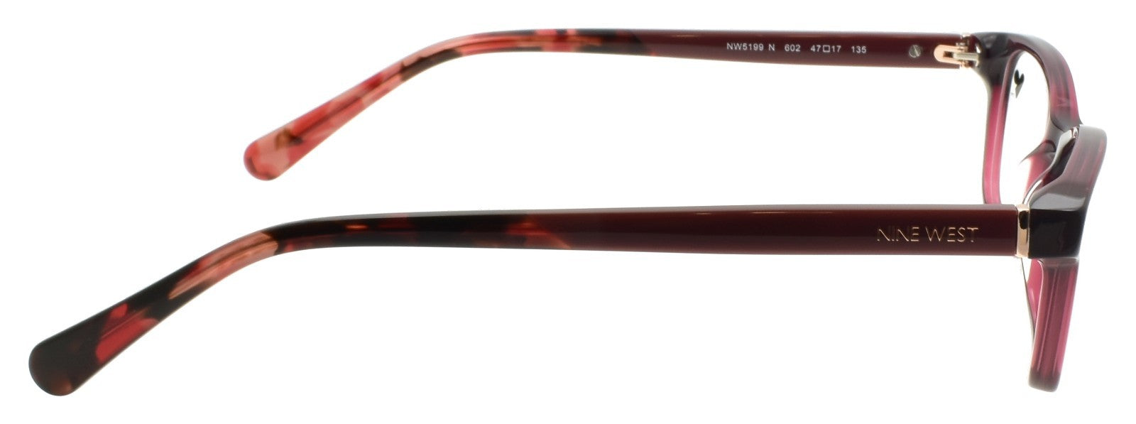 Nine West NW5199 N 602 Women's Glasses Frames Petite 47-17-135 Crystal Burgundy4