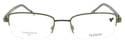 Flexon H6079 303 L Men's Glasses Frames Half-rim Satin Moss 52-19-145 Titanium1