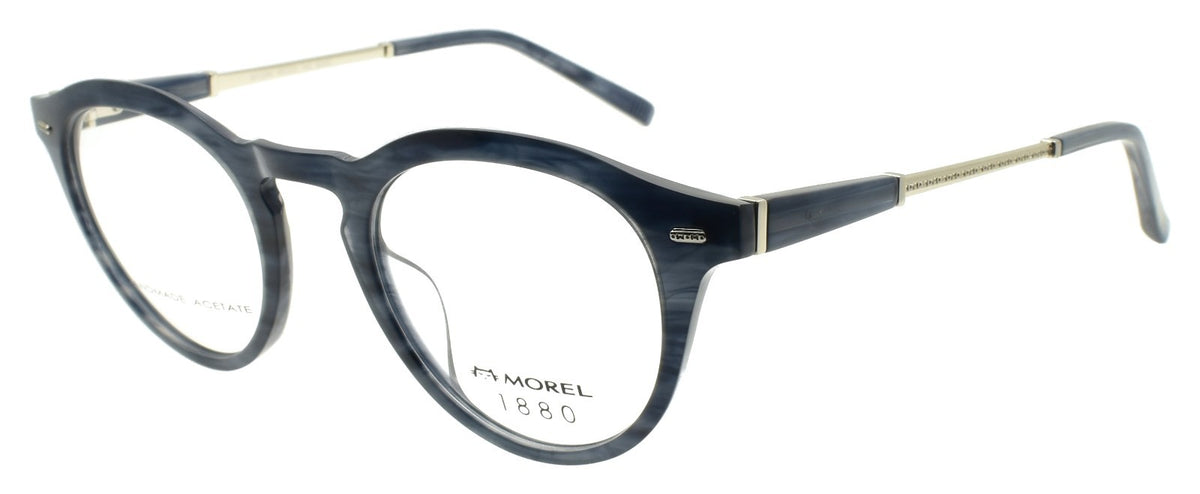 Morel 1880 60123M BG03 Men's Eyeglasses Frames 48-23-145 Blue Grey