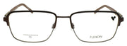 Flexon E1155 206 Men's Eyeglasses Matte Coffee Brown 54-17-145 Flexible Titanium1