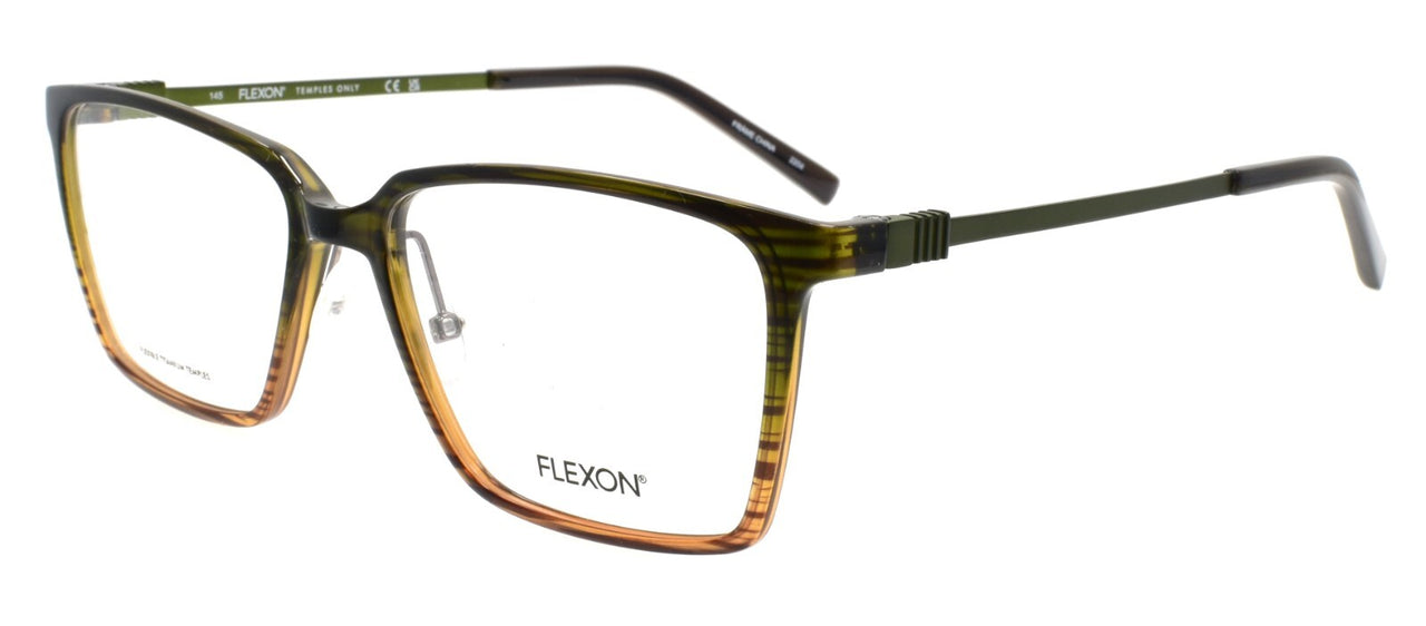 Flexon EP8010 315 Men's Glasses Olive Whiskey Gradient 54-16-145 Titanium Arms