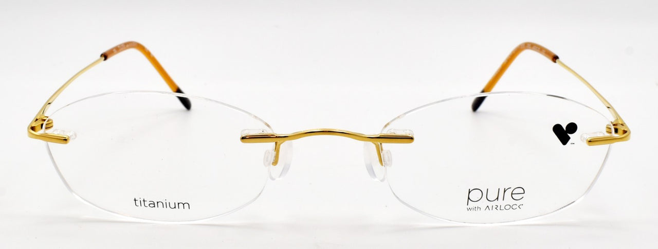 Airlock Seven Sixty 209 710 Eyeglasses Frames Rimless 49-21-135 Gold1