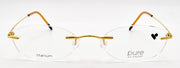 Airlock Seven Sixty 209 710 Eyeglasses Frames Rimless 49-21-135 Gold1