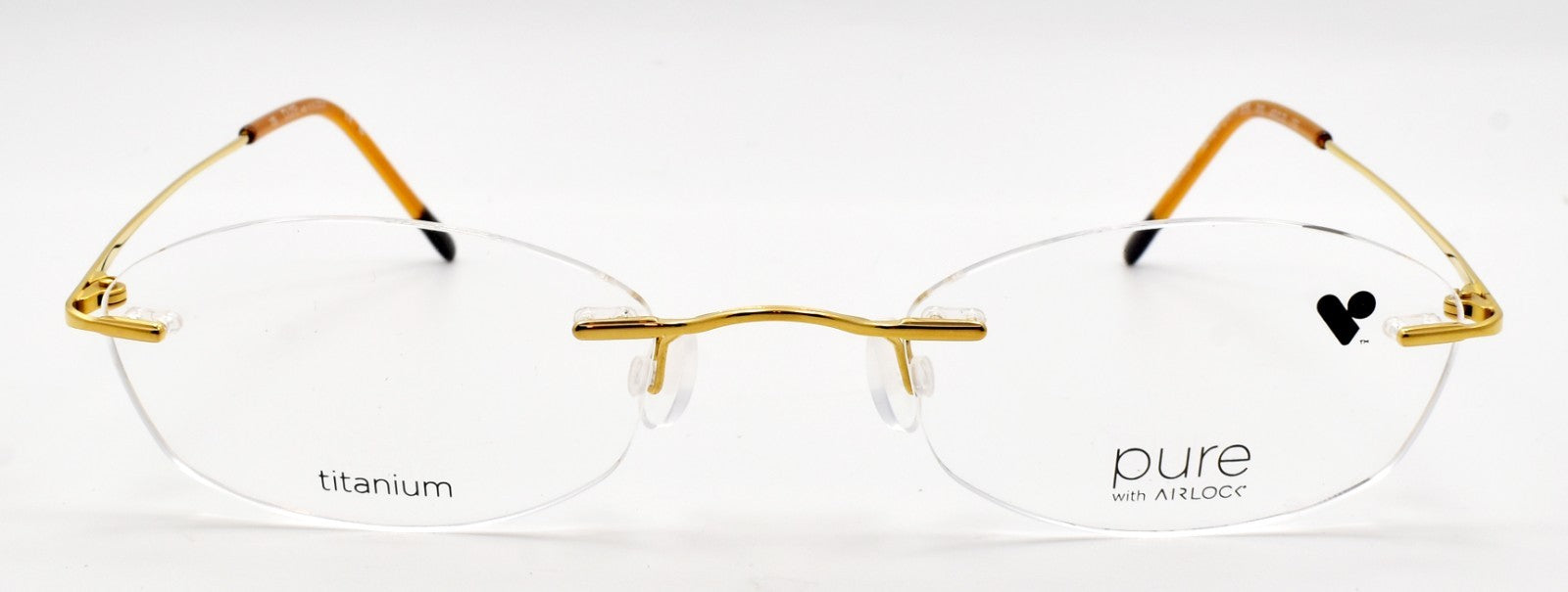 Airlock Seven Sixty 209 710 Eyeglasses Frames Rimless 49-21-135 Gold1