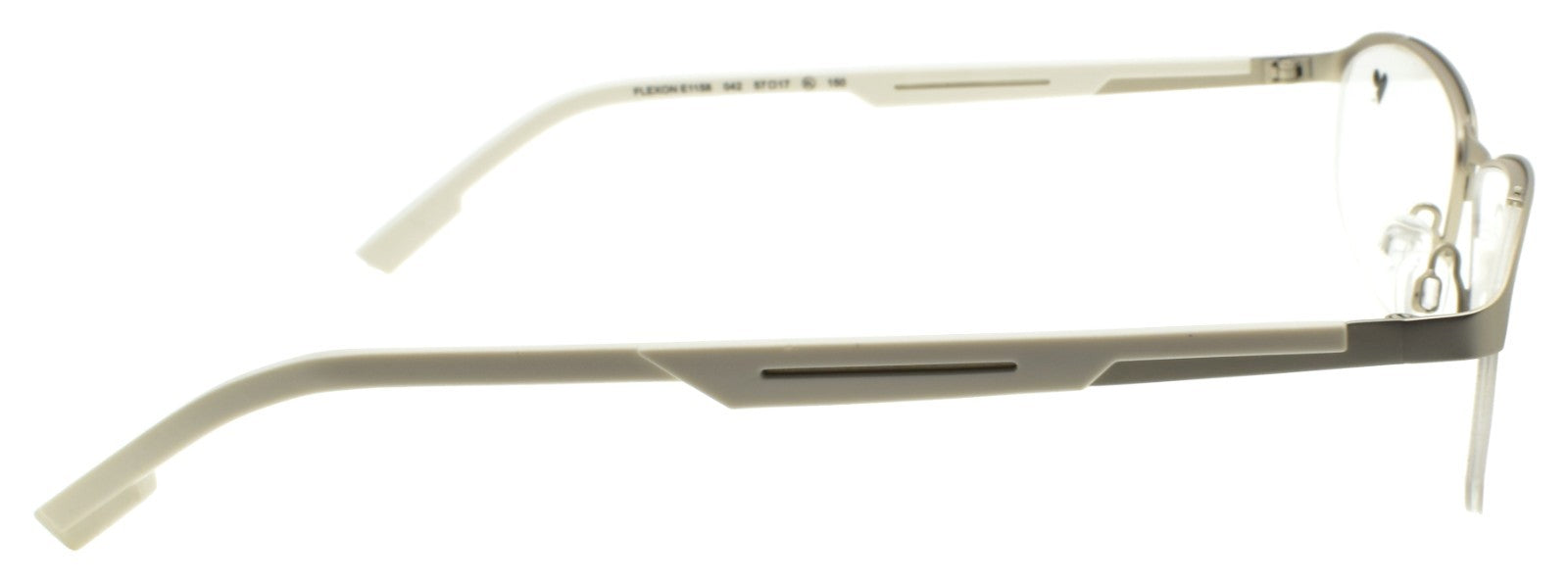 Flexon E1158 042 XL Men's Glasses Frame Half-rim Satin Silver 57-17-150 Titanium4