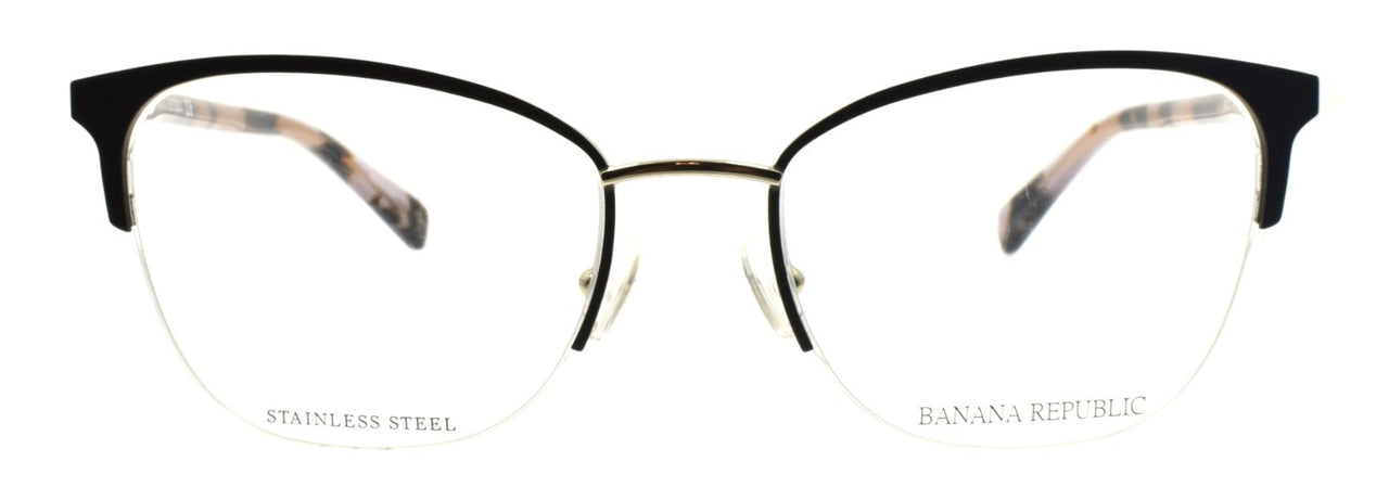 Banana Republic BR223 I46 Women's Glasses Frames Half-rim 52-18-140 Black / Gold