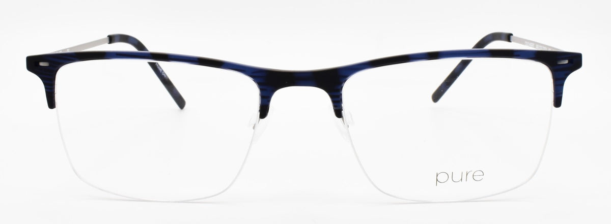 Airlock Pure 2004 412 Men's Eyeglasses Frames Half-rim 53-19-150 Navy Blue
