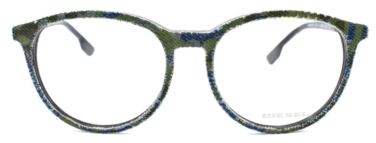 Diesel DL5117 098 Unisex Eyeglasses Frames 52-17-145 Green Blue Camo Denim