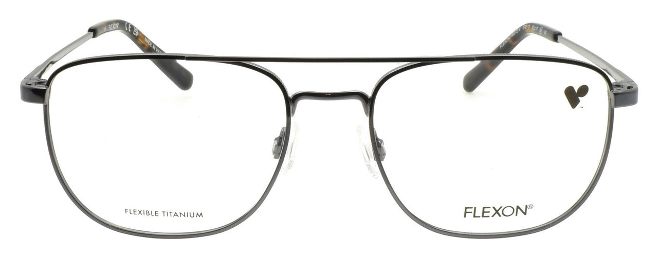 Flexon H6072 N 070 Men's Glasses Aviator 52-17-145 Gunmetal Flexible Titanium