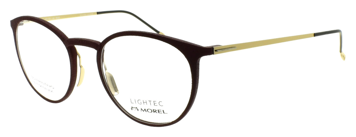 LIGHTEC 30071L RD05 Morel Men's Eyeglasses Frames 50-20-140 Red Gold