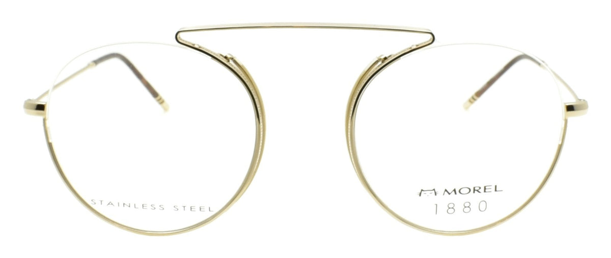 Morel 1880 60122M DM12 Women's Eyeglasses Frames Semi Rimless 49-20-145 Gold