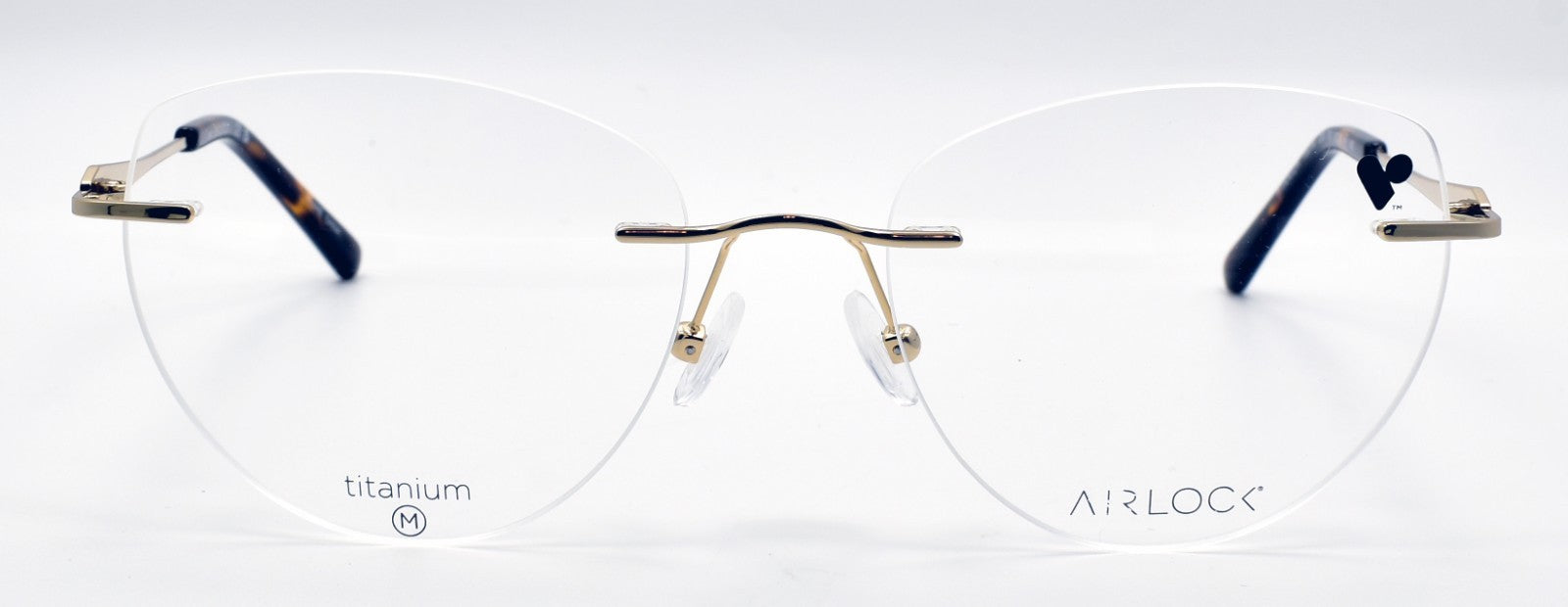 Airlock Patina 200 710 Women's Eyeglasses Frames Rimless 53-18-140 Gold1