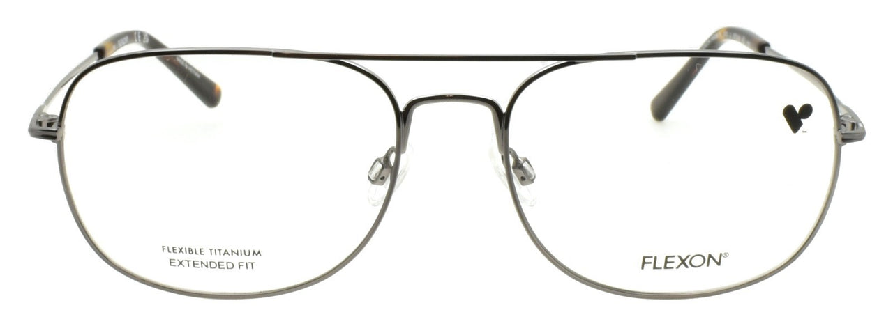Flexon H6066 N 070 XL Men's Glasses Aviator 57-18-150 Gunmetal Flexible Titanium