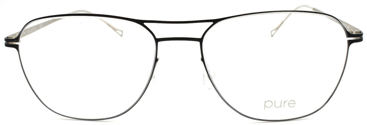 Airlock Pure 4002 001 Men's Eyeglasses Frames Pilot Titanium 55-17-145 Black