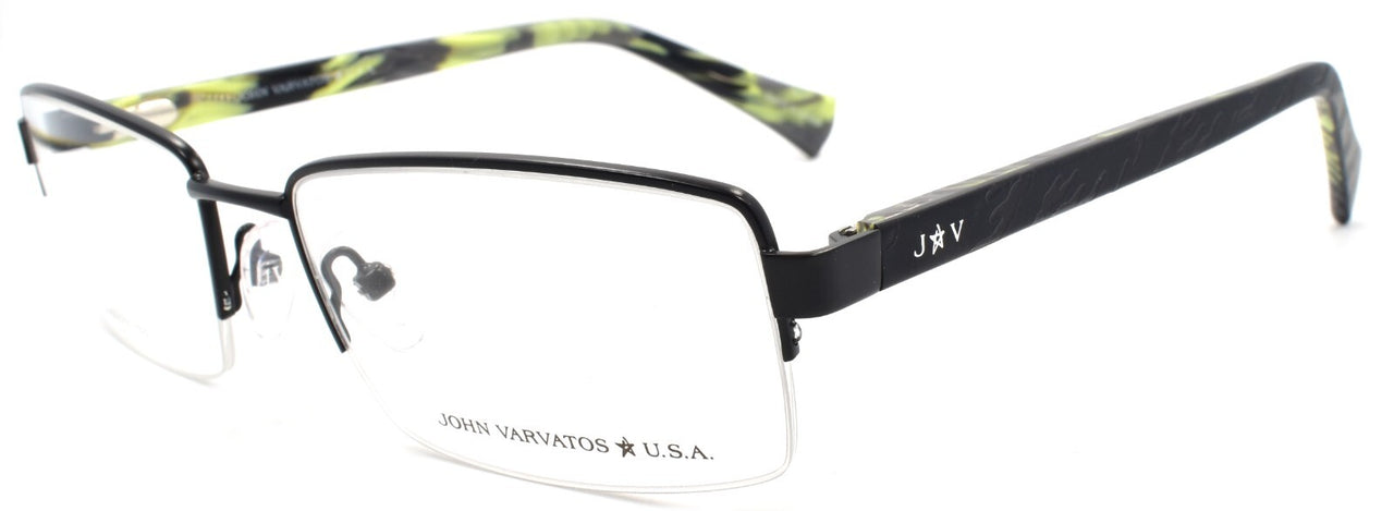 John Varvatos VJVC006 Men's Eyeglasses Frames Half-rim 56-18-145 Black