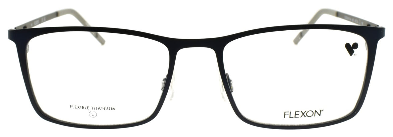 Flexon E1144 405 L Men's Eyeglasses Matte Blue / Silver 54-18-145 Flex Titanium1