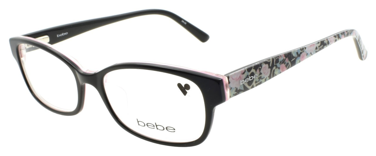 Bebe BB5183 001 Women's Eyeglasses Frames 51-16-135 Jet Black / Floral
