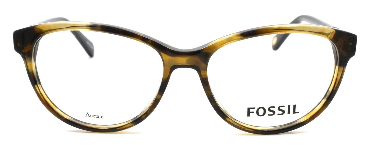 Fossil FOS 6085 0CA Women's Eyeglasses Frames 51-16-140 Brown Striped / Black
