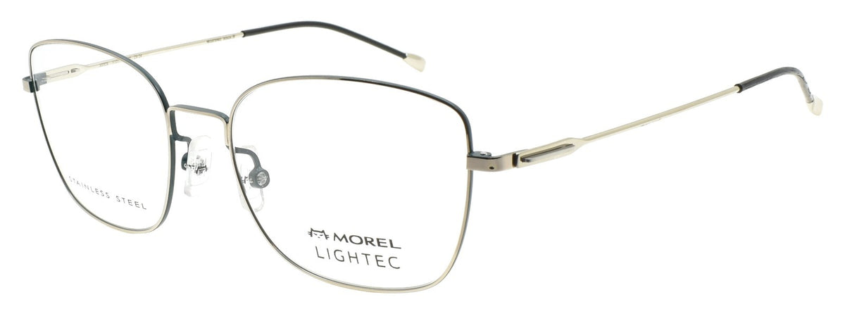LIGHTEC 30203L DV04 Morel Eyeglasses Frames 51-17-140 Silver / Green