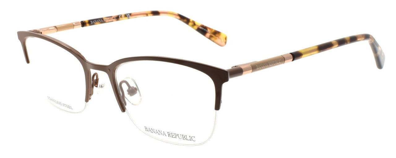 Banana Republic BR226 09Q Women's Eyeglasses Frames Half-rim 50-18-135 Brown