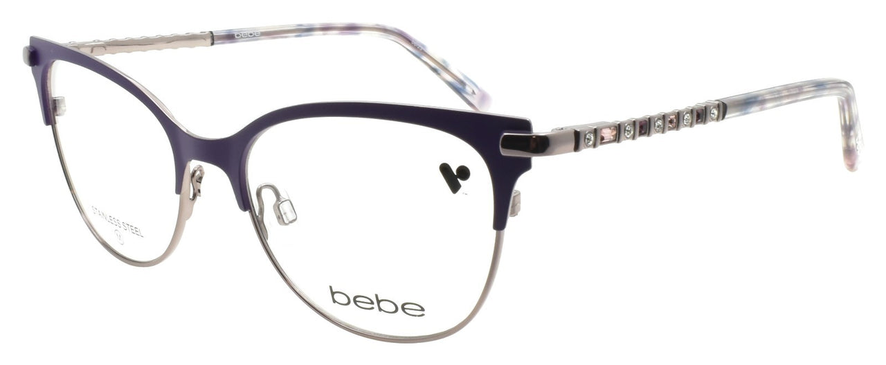 Bebe BB5224 501 Women's Eyeglasses Frames Cat Eye 52-17-135 Plum