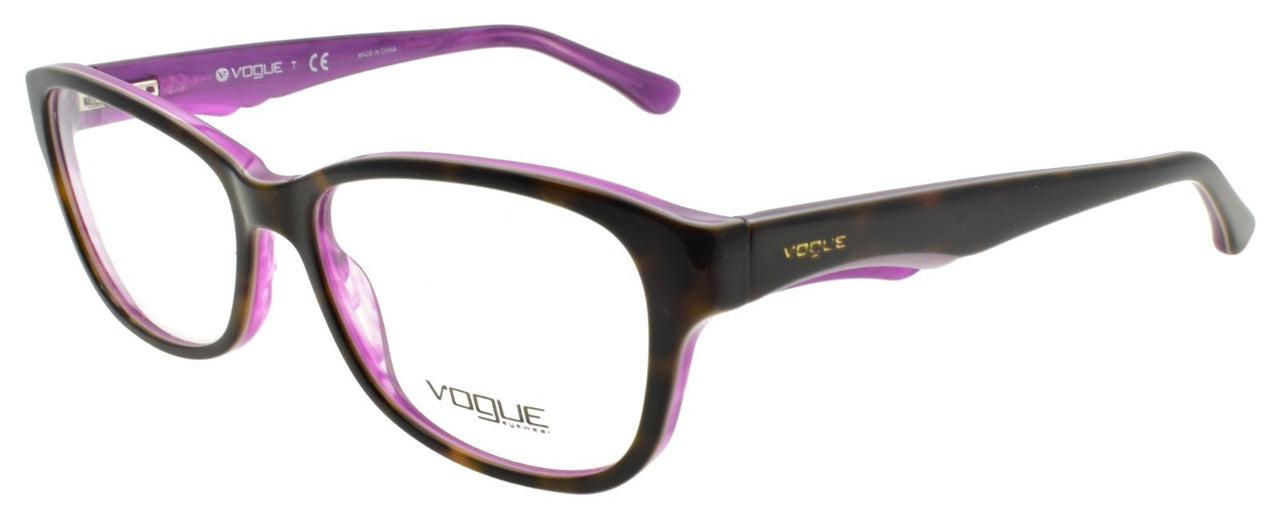 Vogue VO 2814 2019 Women's Eyeglasses Frames 53-16-135 Havana / Violet Pearl