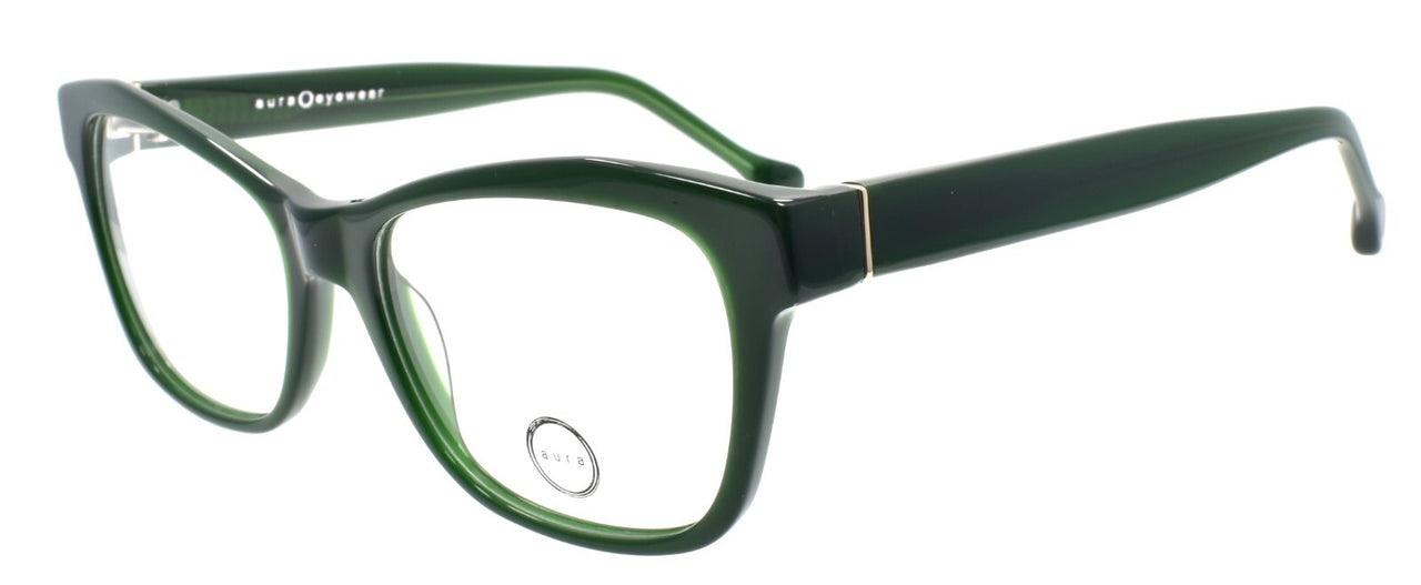 Aura West Town GRN Women's Eyeglasses Frames Acetate 53-17-140 Green