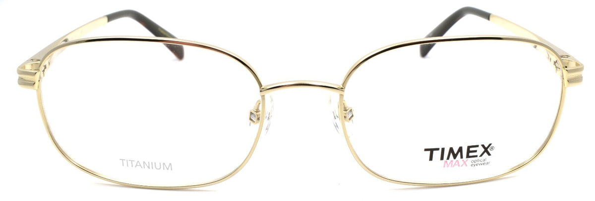Timex 3:43 PM Men's Eyeglasses Frames Titanium 56-18-145 Gold