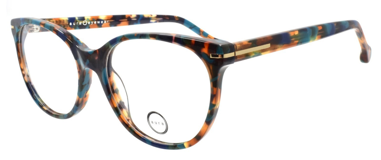 Aura Gold Coast Women's Eyeglasses Frames Acetate 54-17-140 Turquoise Tortoise