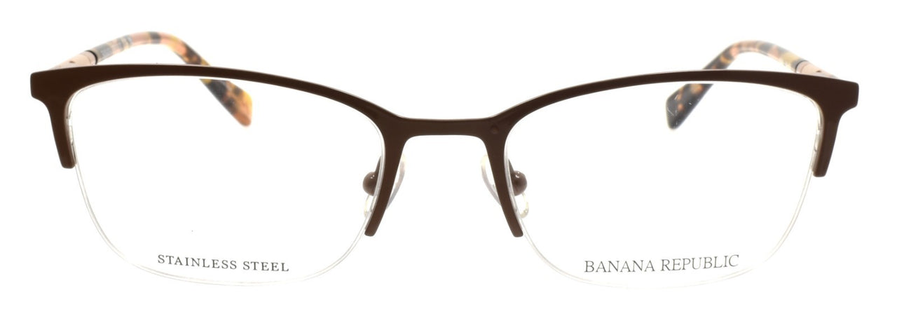 Banana Republic BR226 09Q Women's Eyeglasses Frames Half-rim 50-18-135 Brown