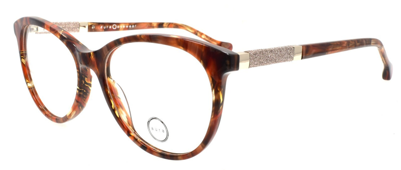 Aura Eyewear Evelyn BRN Women's Eyeglasses Frames 54-16-140 Brown Marble