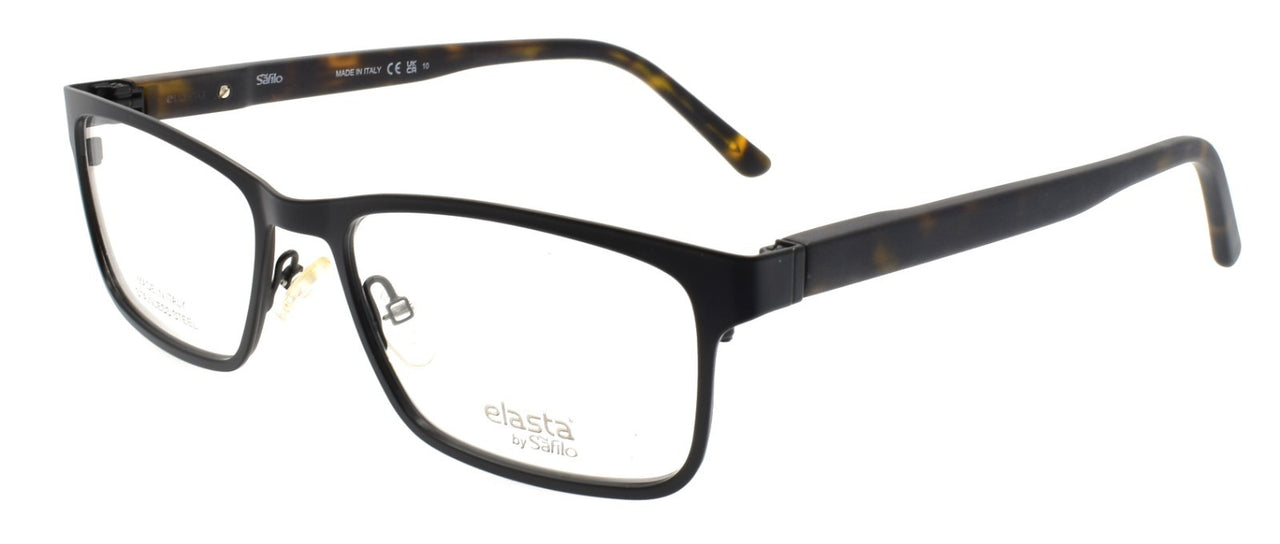 Safilo Elasta E3128 003 Men's Eyeglasses Large 56-18-150 Matte Black Italy