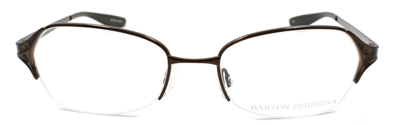 Barton Perreira Valera Women's Eyeglasses Half-rim 50-18-135 Brown Snake / Java