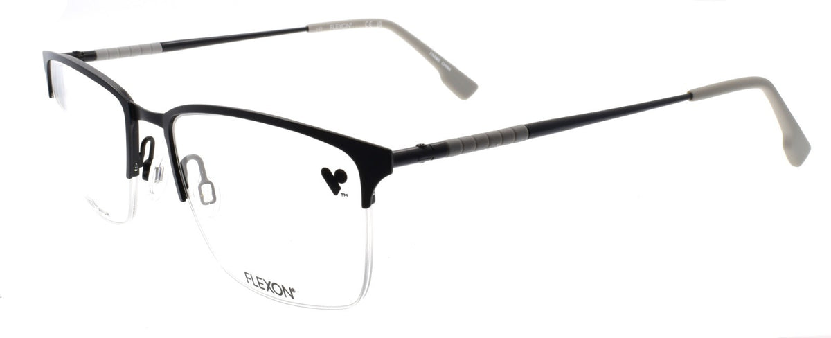 Flexon E1130 002 Men's Glasses Frames Half-rim Black 55-20-145 Flexible Titanium