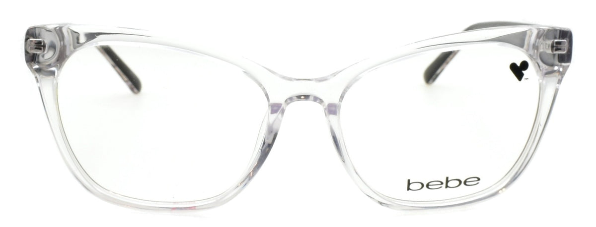 Bebe BB5210 970 Women's Eyeglasses Frames Cat Eye 53-16-140 Crystal Clear