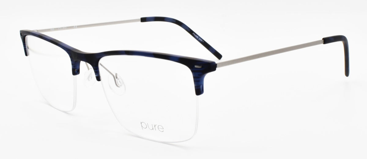 Airlock Pure 2004 412 Men's Eyeglasses Frames Half-rim 53-19-150 Navy Blue