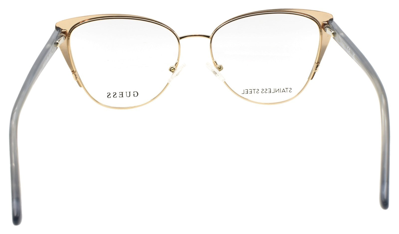 GUESS GU50121 020 Women's Glasses Frames Cat Eye 55-16-145 Gray / Gold Pattern3