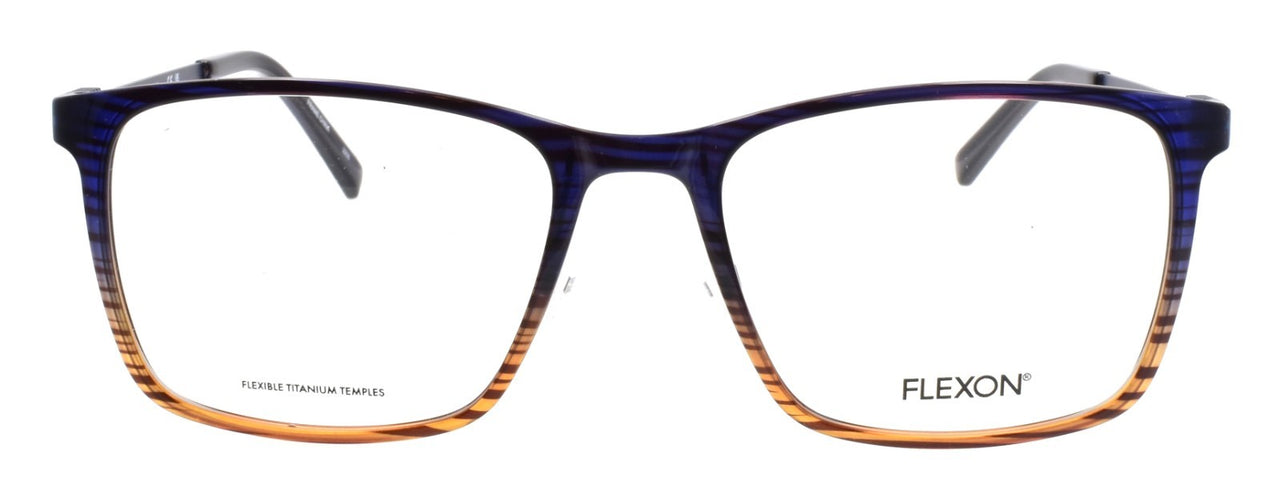 Flexon EP8011 418 Men's Glasses Navy Amber Gradient 53-18-145 Titanium Arms