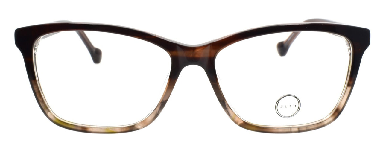 Aura Eyewear Magnolia BRN Women's Eyeglasses Frames Acetate 55-15-140 Brown