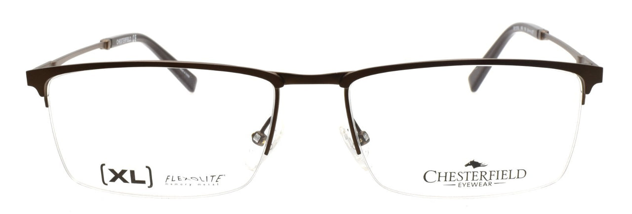 Chesterfield CH101 XL 09Q Men's Eyeglasses Frames Half-rim 58-18-150 Brown