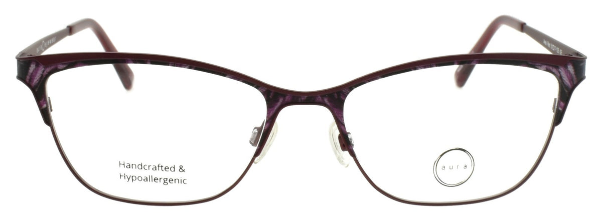 Aura Ares Women's Eyeglasses Frames Cat Eye 51-17-135 Red Hypoallergenic Korea