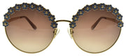 GUESS GU7587 32G Women's Sunglasses Gold / Brown Gradient Flowers1