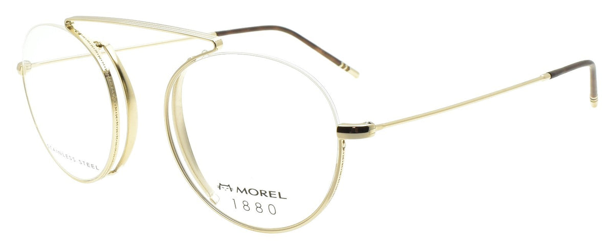 Morel 1880 60122M DM12 Women's Eyeglasses Frames Semi Rimless 49-20-145 Gold