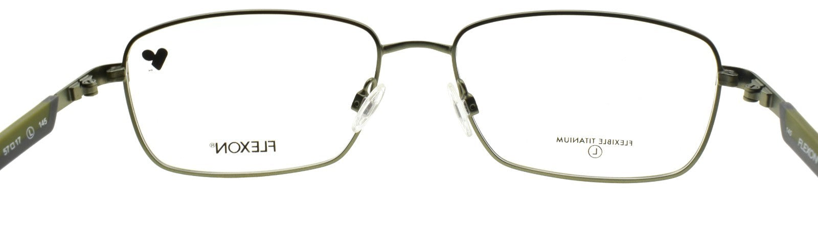 Flexon H6077 306 Men's Eyeglasses Frames 57-17-145 Satin Moss Green Titanium3