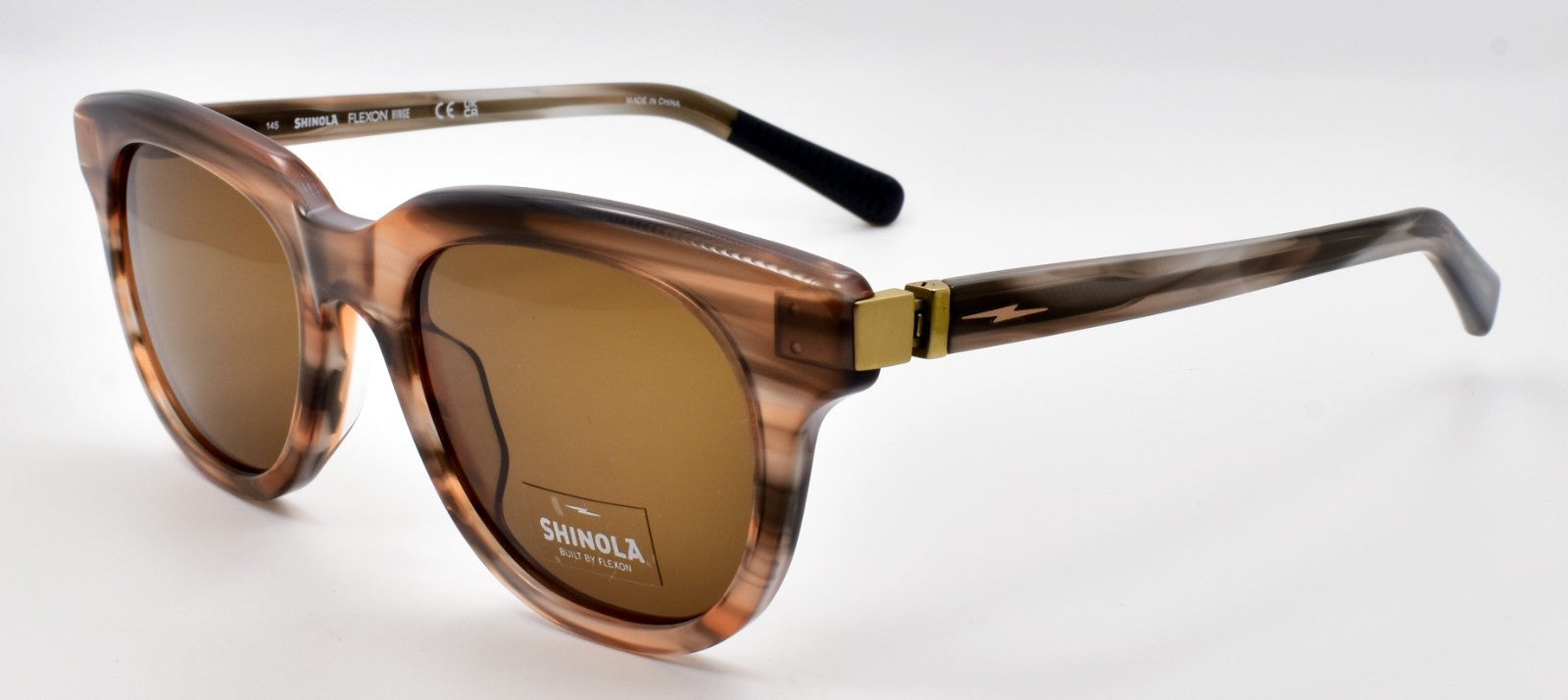 Shinola by Flexon SH1501S 690 Sunglasses 51-20-145 Mink Horn / Brown0