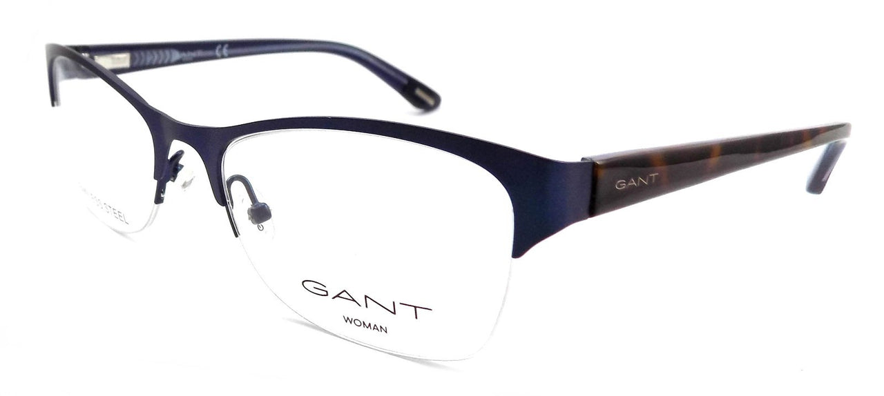 GANT GA4048 091 Women's Eyeglasses Half Rim 51-18-135 Matte Blue / Tortoise