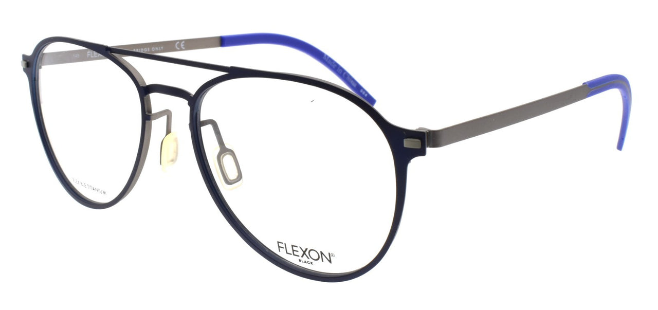 Flexon B2028 412 Men's Glasses Frames Aviator 55-18-145 Navy Flexible Titanium