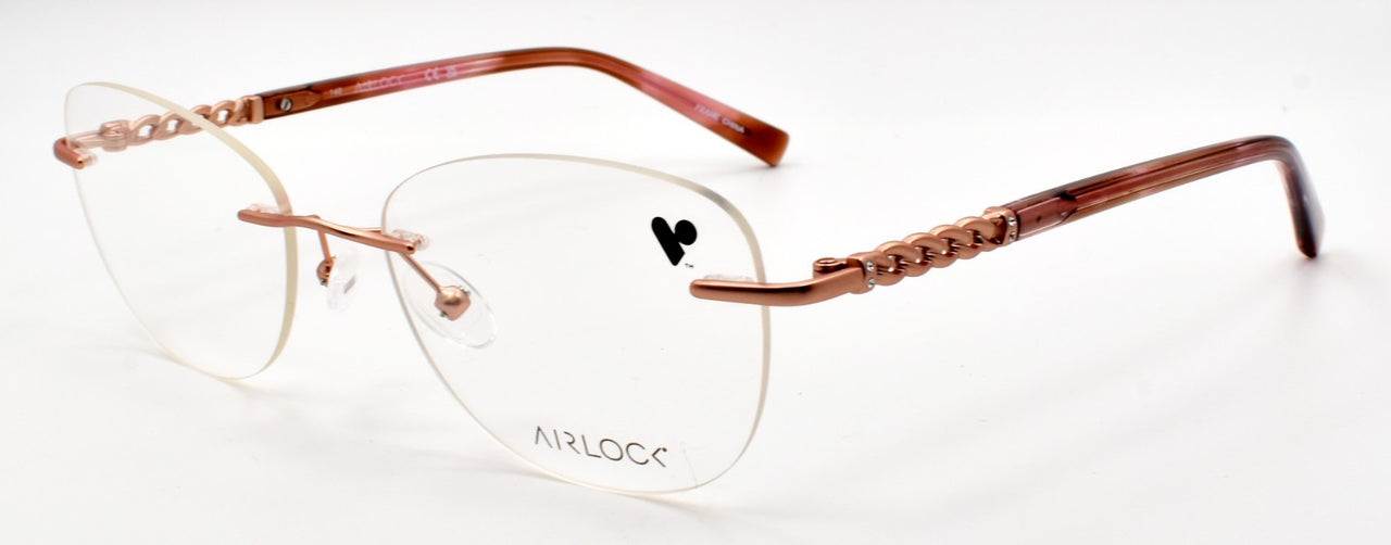 Airlock Charmed 200 770 Women's Eyeglasses Frames Rimless 52-18-140 Rose Gold0